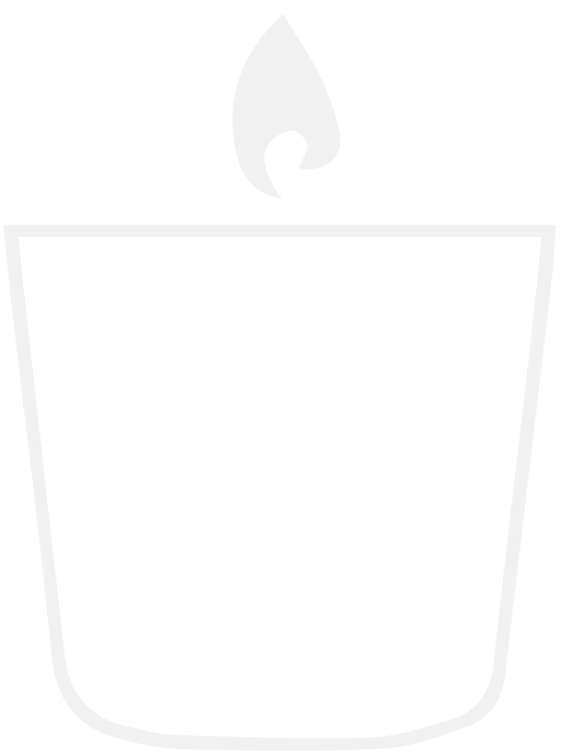 Icône blanche bougie de massage