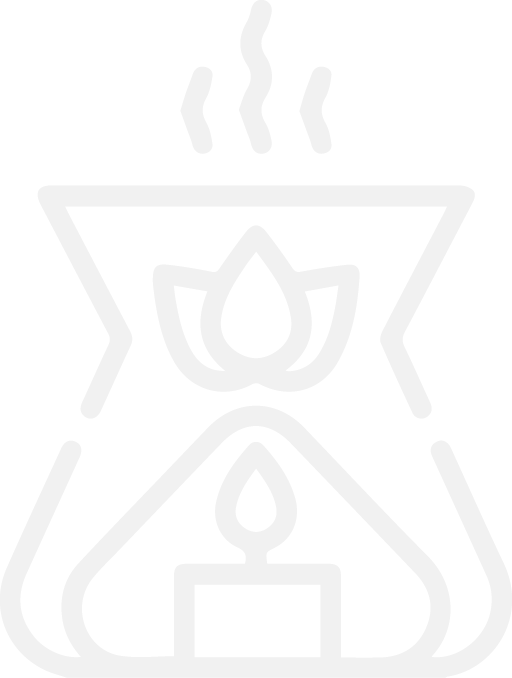 Icône blanche chauffe huile de massage rituel évasion