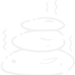 Icône blanche pierres chaudes