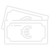 Icône blanche billets